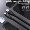 1m USB To Lightning Cable Digital Display 2.4A Nylon Braided Phone Fast Charging Cord