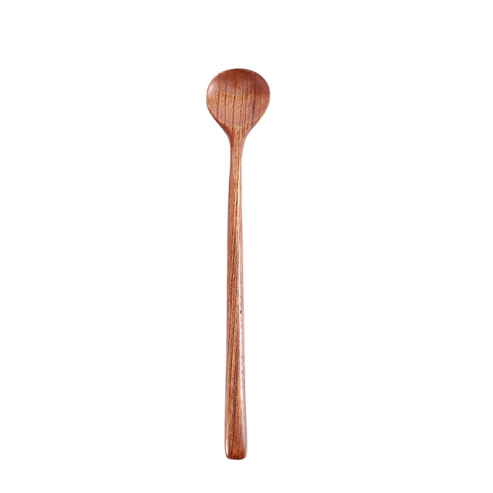 Solid Wood Japanese Scoop for Kitchen Sauce Cooking Utensil Soup Spoon Colander Tableware Stir Spoon