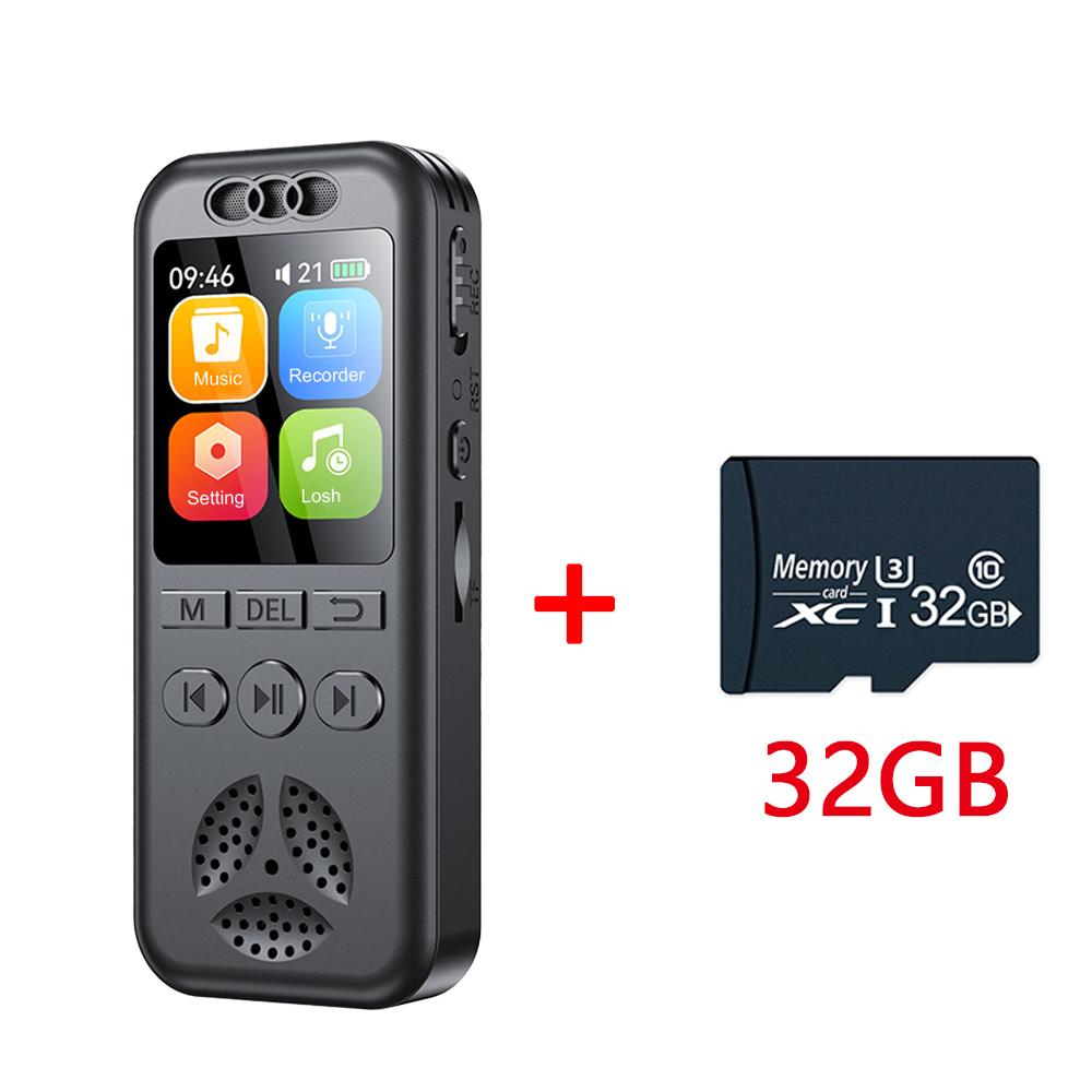 16GB Digital Voice Recorder Voice Activated Audio Recording Noise Reduction with Playback MP3 Music Player 70hrs Recording Files
