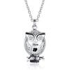 Owl Animal Cremation Urn Necklace for Ashes Crystal Memorial Keepsake Pendant Jewelry with Funnel Filler Kit for Dad Mom Grandma