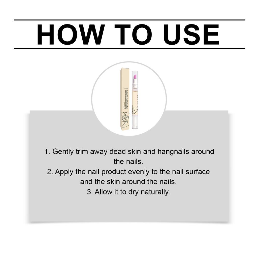 Set Cura Cuticole Unghie - Ammorbidisce le Cuticole, Idrata la Zona delle Unghie e Nutre Mani e Unghie 2ML.