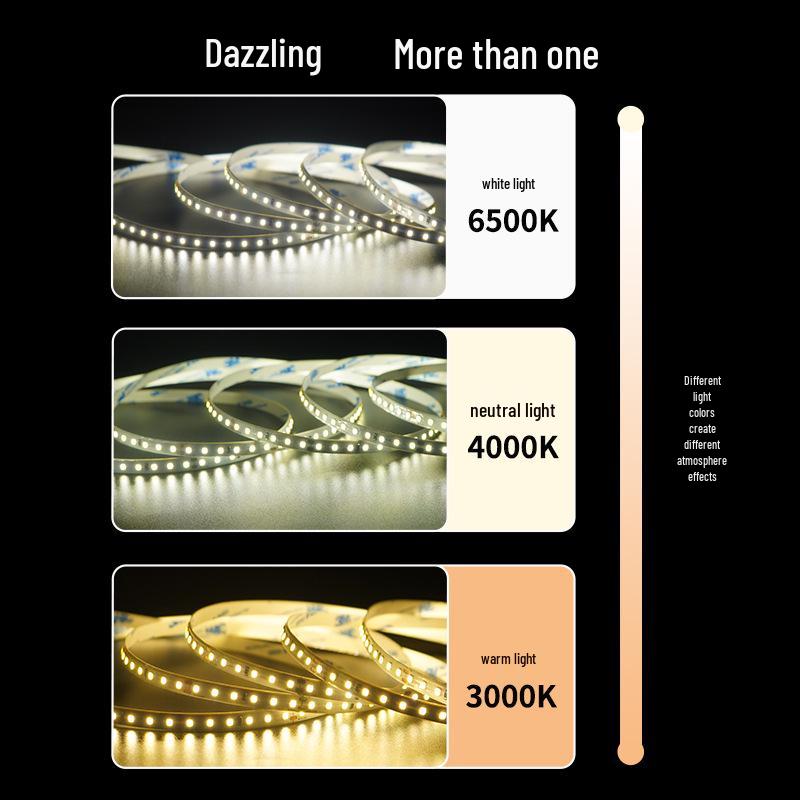 12V/24V Dimmable Self-Adhesive LED Strip Light for Linear Decoration