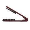 V-Shape Straightening Comb Paddle Brush Anti-Static Boar Bristle Hair Straightener Styling Tool For Smoothing Detangling