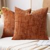 Textured Pillow Cover 18" x 18" Solid Color Throw Pillow Cover Decorative Pillow Case with Hidden Zipper for Couch Sofa Car Travel