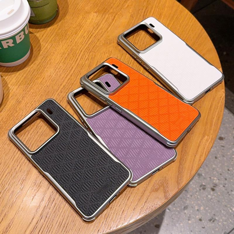 For Xiaomi 15 Pro Leather Case Shockproof Corner Magsafe Wireless Charging Electroplating Silver Soft Grip Case Cover