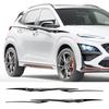 2 Stück Autoaufkleber für Hyundai Kona Hybrid N Line Elektrisch Taillenlinie Grafiken Streifen Vinyl-Aufkleber Auto-Dekorationszubehör