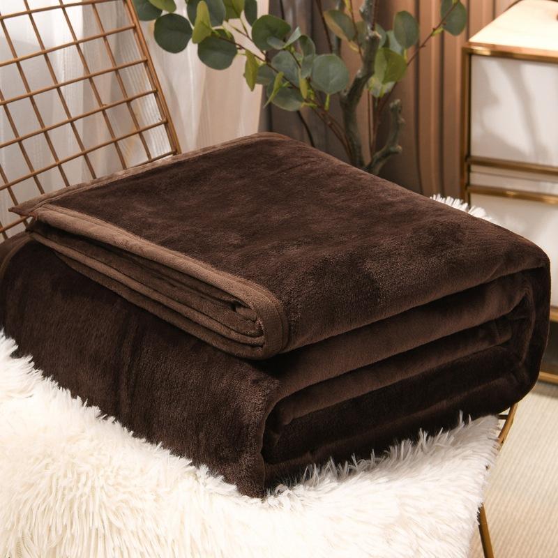 Coral Fleece Thick Blankets Flannel Warm Thin Quilt Nap Blanket Portable Travel Office Car Sofa Home Textile Multi-purpose