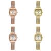 Vintage Female Quartz Watch With Waterresistant Alloy Strap For Elegant Office Wear
