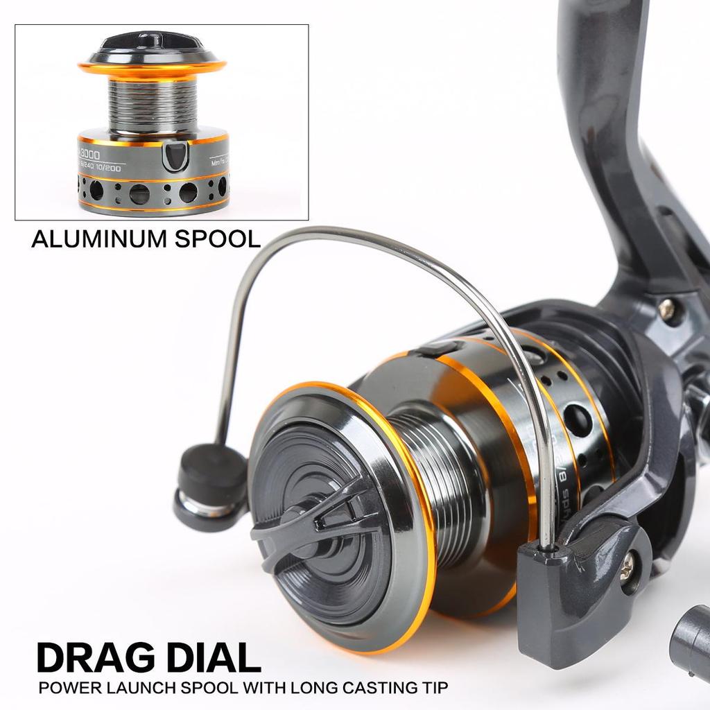 Folding Metal Spinning Fishing Reel with Line Cup for Sea Rods