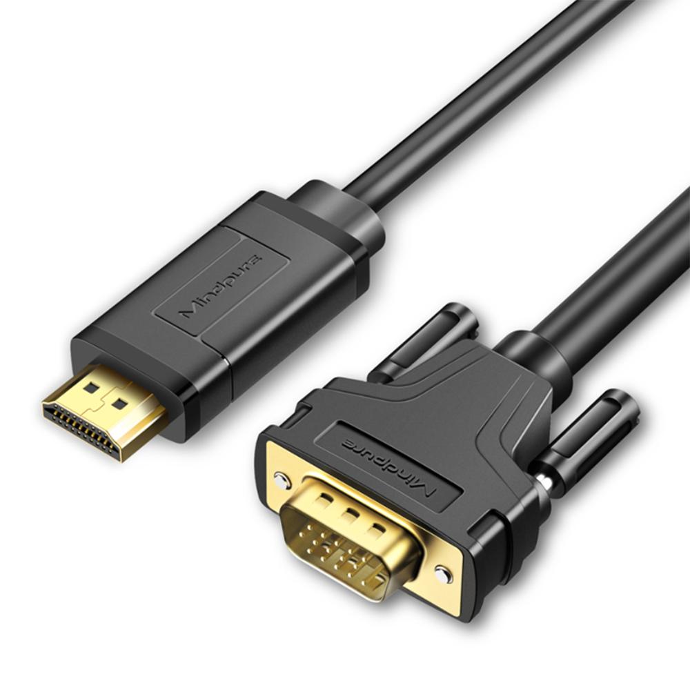 

MINDPURE AD037 1m HDMI to VGA Cable 1080P 60Hz HD-Compatible Cord for TV/Monitor/Projector As Shown A