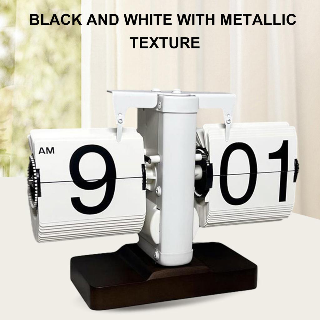 Classical Digital Flip Down Clock Battery Operated Desktop Mechanical Clock with Large Number Display for Easy Viewing