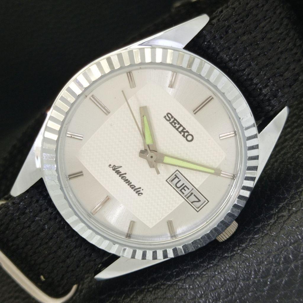 

VINTAGE SEIKO AUTOMATIC 6309A REFURBISHED JAPAN MENS SILVER DIAL WATCH a701697-5 R206c-a701697