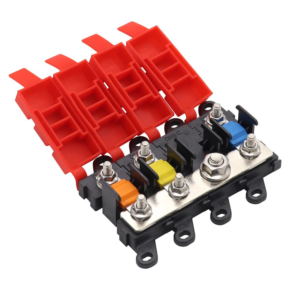 Distribution Block 1 in 3 out 3-way Fuse Holder With Fuse 30A 60A 100A