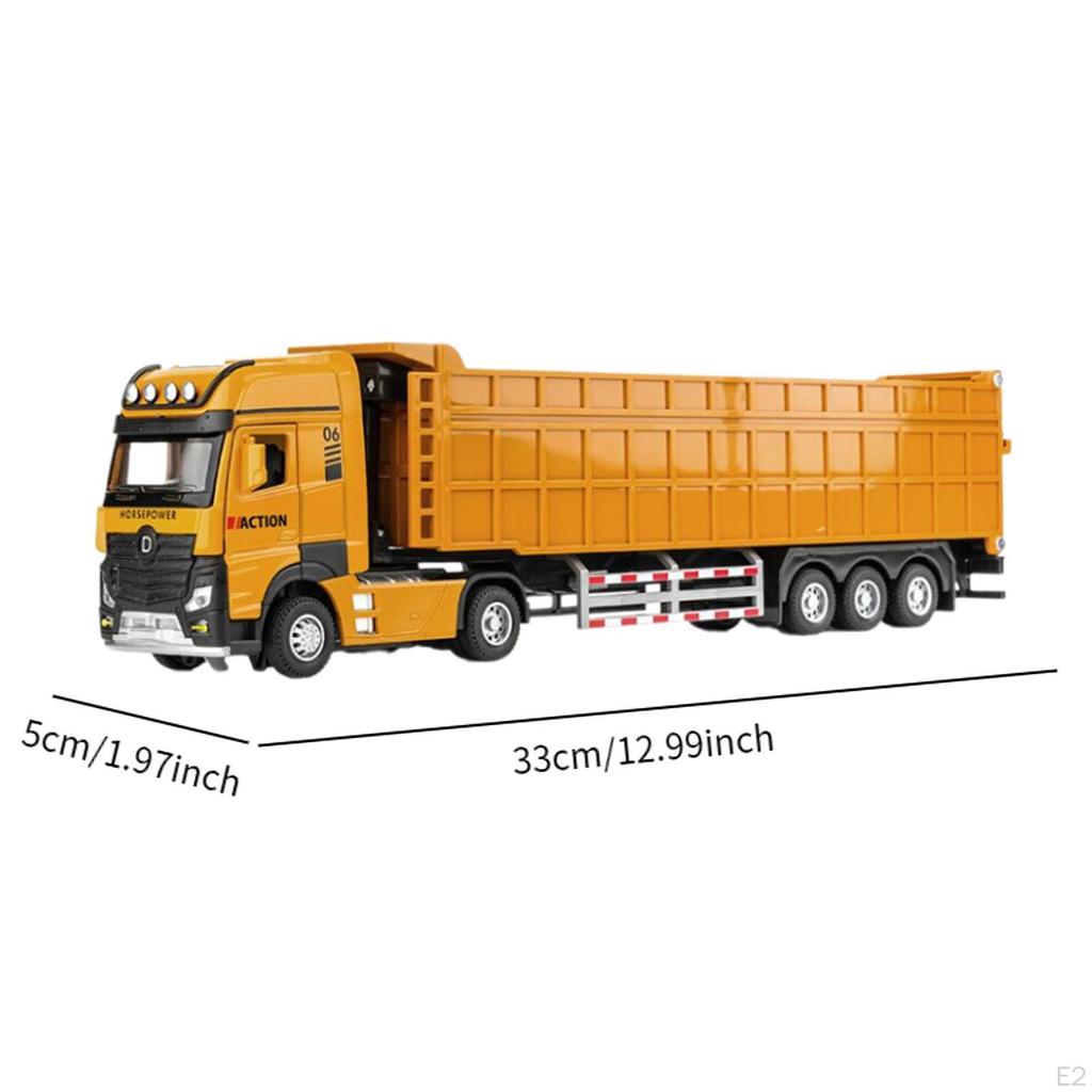 Dump Truck Alloy Engineering Vehicle with Lights and Sounds Effect Simulation Model Toy for