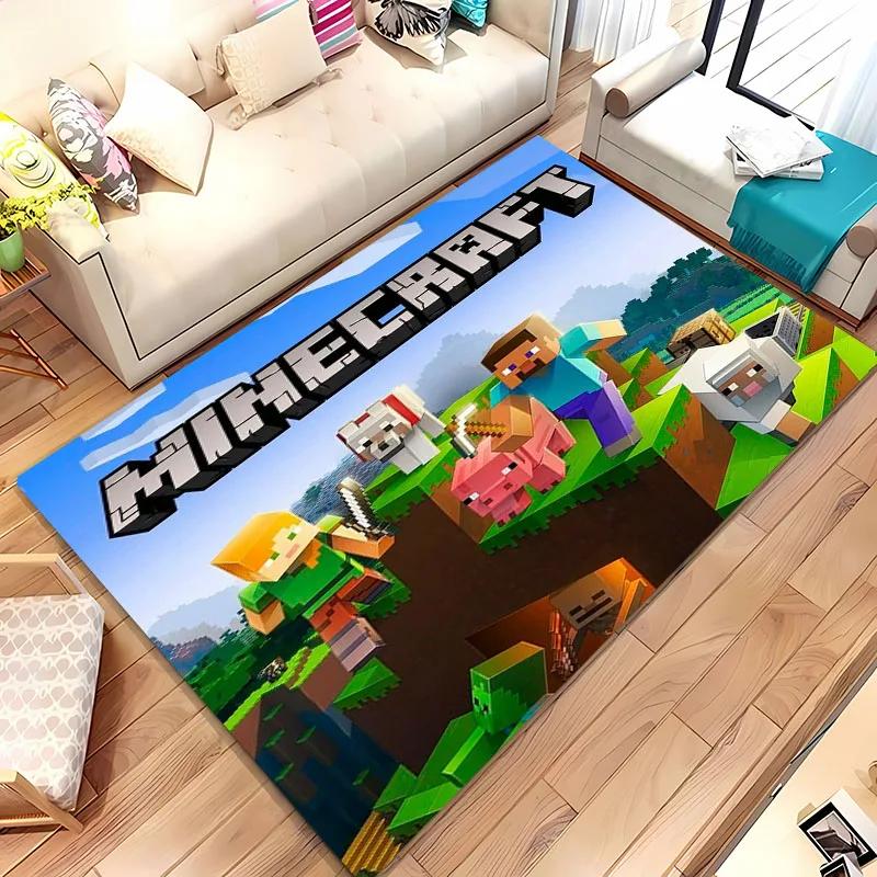 

3D Друк M-M1necraft Килим для Вітальні Спальні Коридору Alfombra Протиковзкий М який Килимок Зонування Диванний Доріжка Домашній Декор Килимок Подарунок 50x80cm (20x31in)