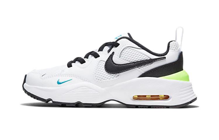 

Nike Air Max Fusion Cushioning Abrasion Resistant Breathable Low top Running Shoes White Black Green Pre school CJ3825-103 28