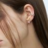 XANADU OVAL CUBIC EARRING silver