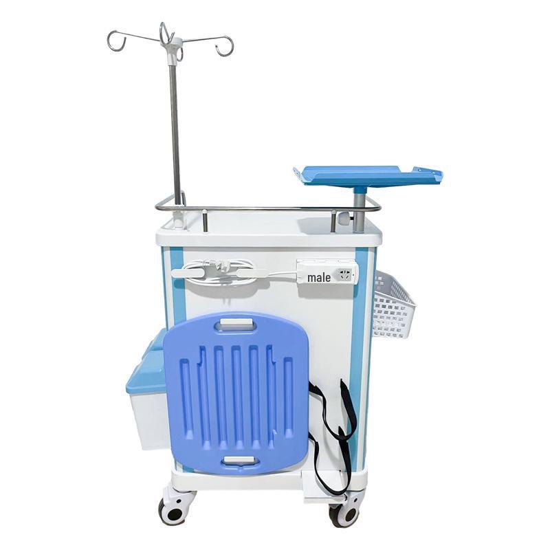 ABS Multifunctional Anesthesia and Infusion Emergency Cart with Five Drawers
