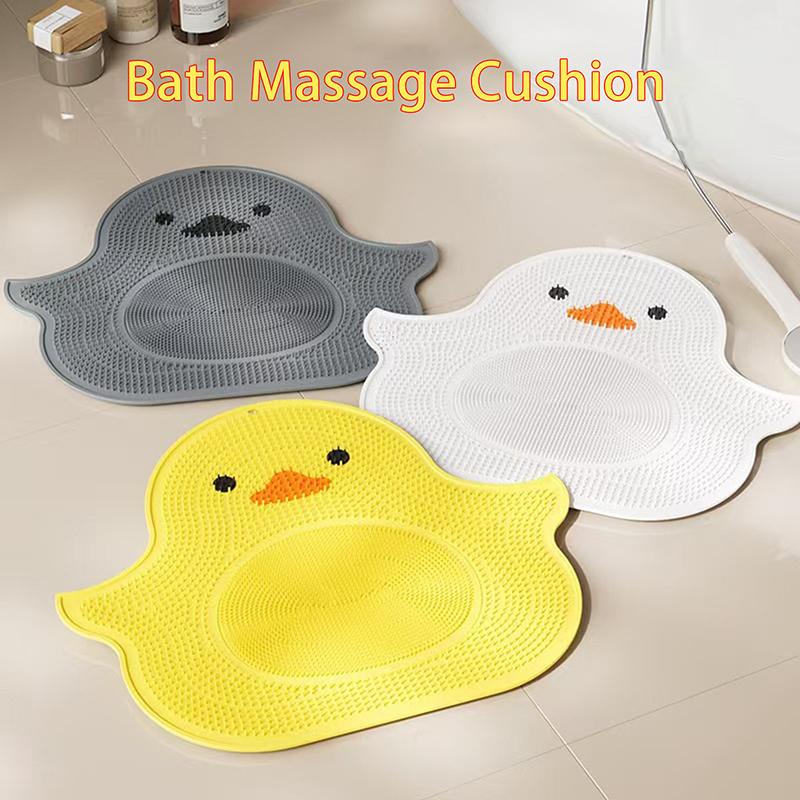 Silicone Foot And Back Scrubber Non-Slip Dirt Dead Skin Removal Massage Pad Brush Suction Cup Exfoliating Bath Pad Bathroom