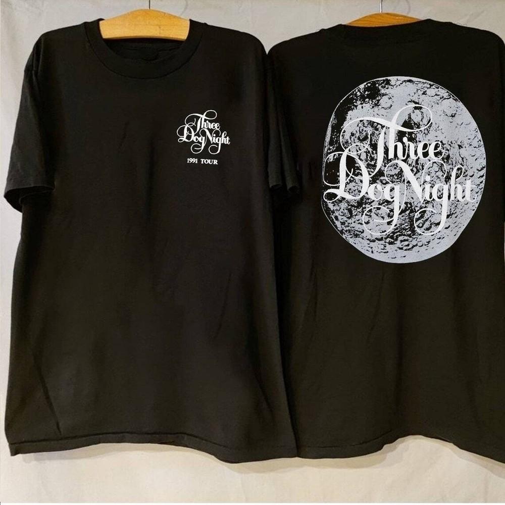 2 Sides Three Dog Night 1991 Tour Concert T Shirt Black Unisex S-5XL 1G0341 Unisex T-Shirt M