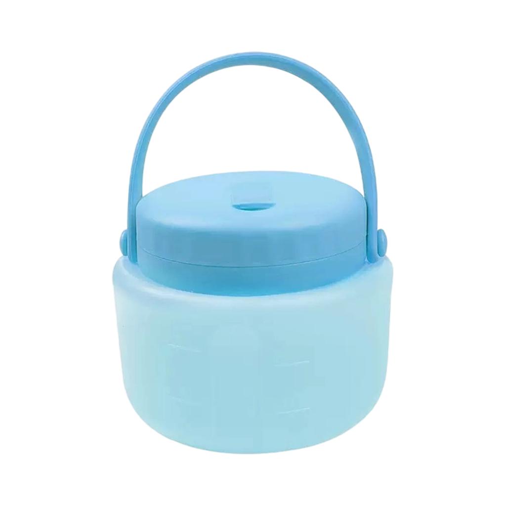 500ML Portable Outdoor Fresh-Keeping Bucket Silicone Sealed Bucket Kettle Silicone Ffresh-Keeping Bag Fresh-Keeping Bucket Ice Bucket Food Storage Box
