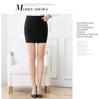 High-Waist Professional Black Bodycon Skirt with Pockets - Spring/Autumn Slimming Workwear