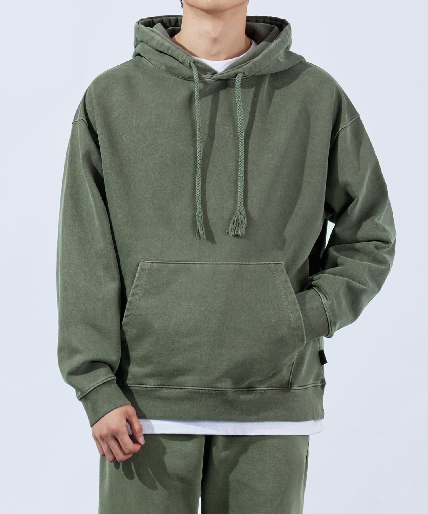 Top Boy Heavy Duty Pigment Oversized Hoodie Light Khaki Light Khaki/2Xl