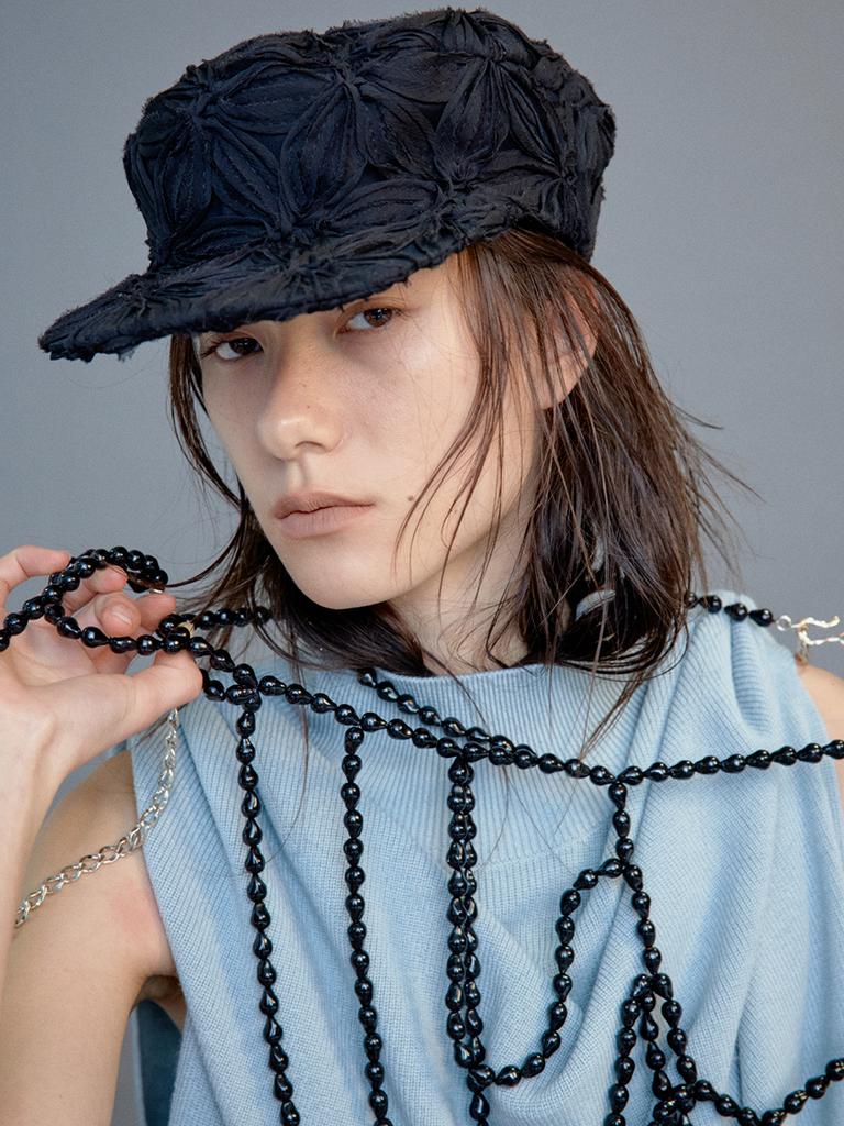 Eosseomnijeu Classic Newsboy Cap_Flat_Flower Black