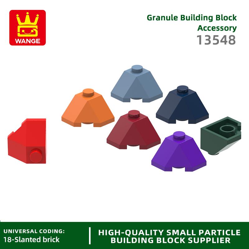 Non-Toxic 122Pcs/Lot 13548 Slope Roof Tile 2X2X1 Dots Block Moc Color Accessories Compatible With Brick Diy Children'S Toy Assembly Parts