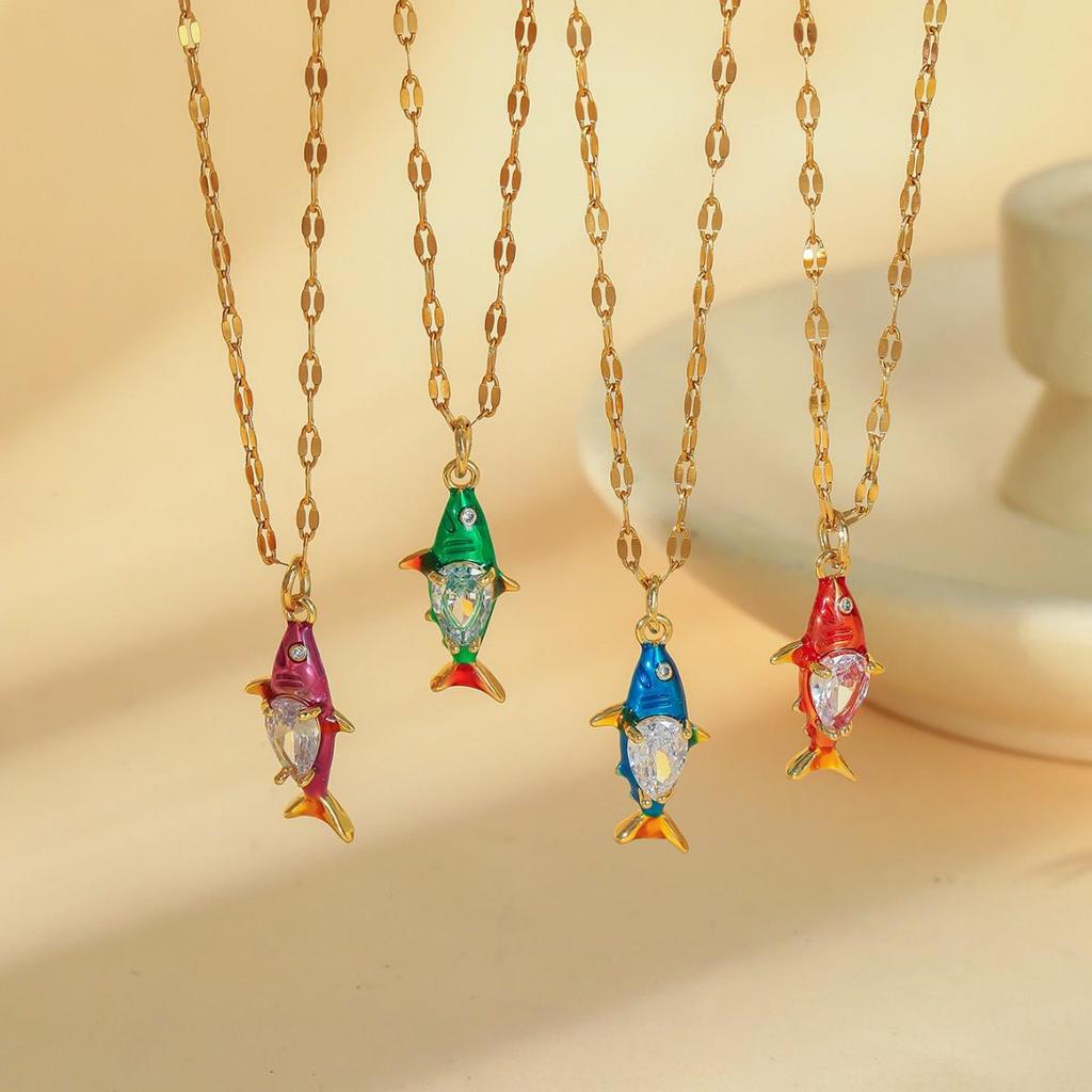 Boho rybí náhrdelník: Prázdninový styl, Lehký luxus klíční kosti, Doprava zdarma