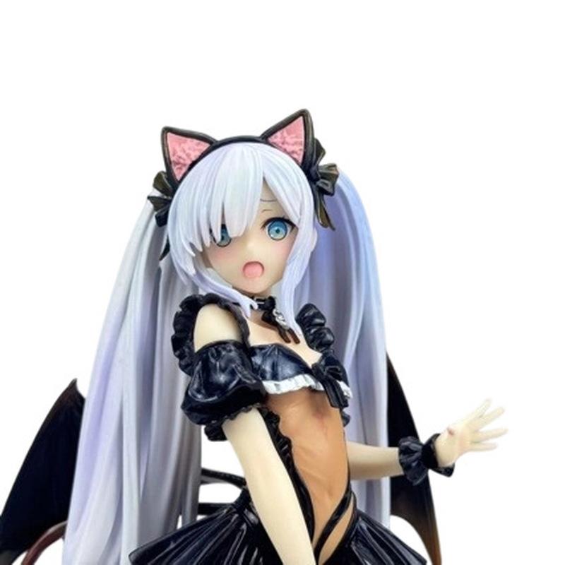 Janus Nekomimi Devil Anime Figure 13.5Cm Pvc Collectible Statue Cute Cat Girl Game Peripheral Desktop Decor For Anime Otaku Fans