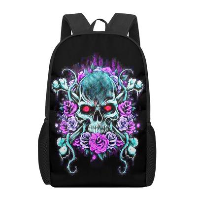 Creative Gothic Skull Printed Teenager Casual Shoulder Bags Boys Girls Schoolbag Woman Men Travel Rucksacks Laptop Backpack
