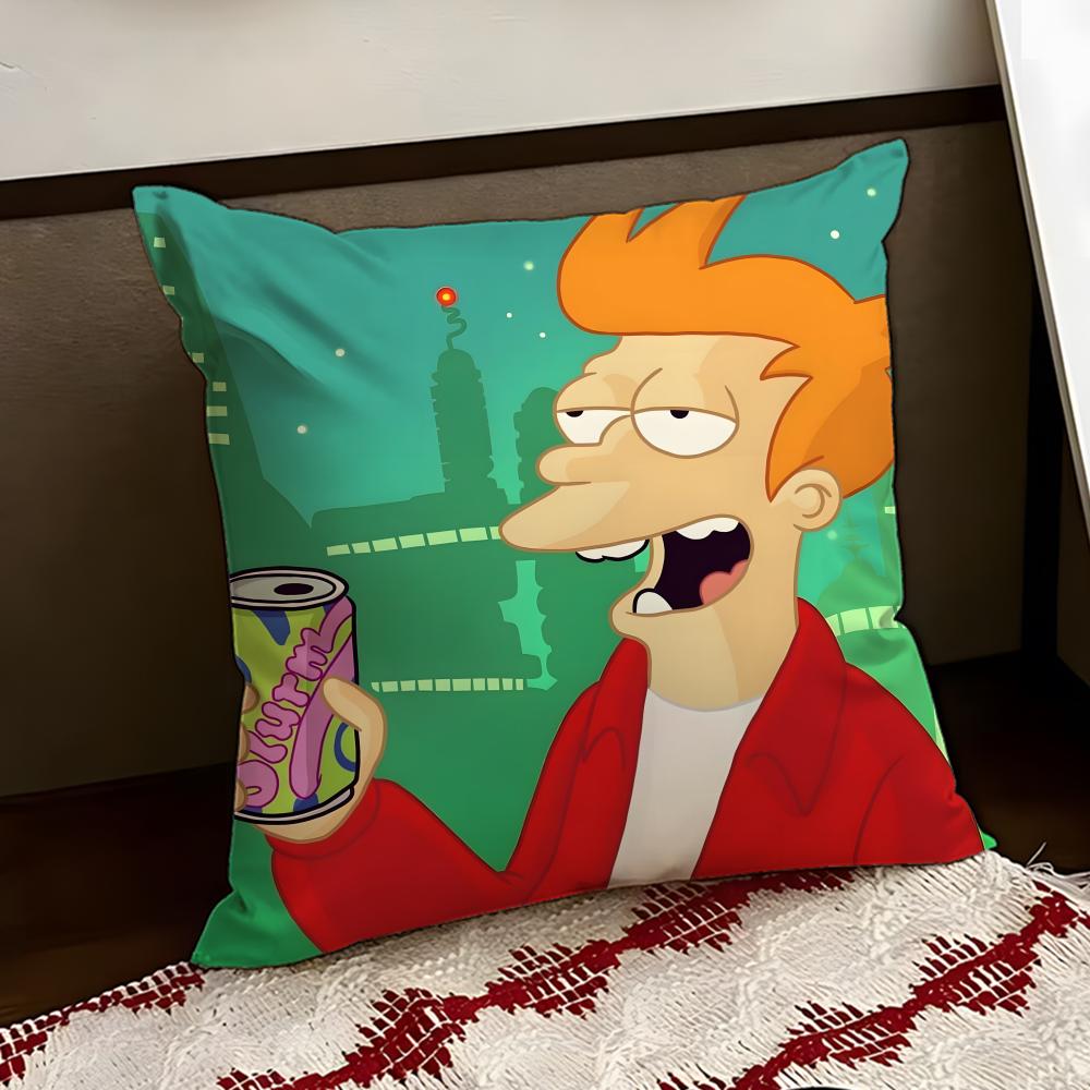 Anime FFuturama Cushion Cover Reversible Soft Durable Pillow Cover Home  Car MultiScene Use for Daily Comfort