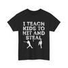 Baseball Dad I Teach To Hit and Steal Baseball Players Men Vintage Shirt