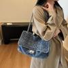 Women's 2025 Fashion Denim Tote: Versatile Chain Shoulder Bag with Large Capacity