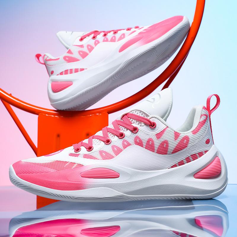 Practical Basketball Shoes Men's and Women's Mesh Breathable, Non-slip, Wear-resistant and Shock-absorbing Cement Floor Low-top Youth and Children's S