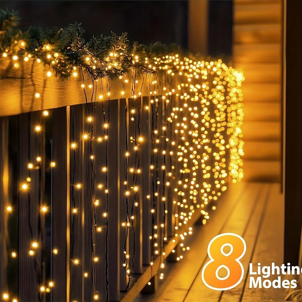 10m Solar Fairy Lights Outdoor Waterproof Solar Bush Christmas Lights Warm White String Light for Gazebo Bush Tree Garden Decor