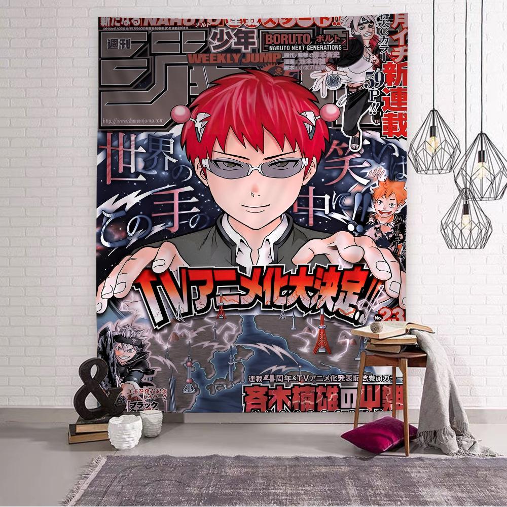 Saiki K Cartoon Tapestry Art Science Fiction Room Home Decor Art Home Decor