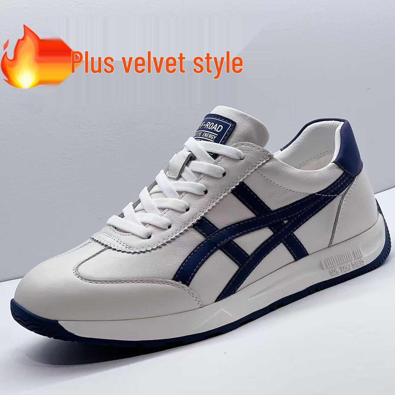 

Fleece-Lined Cortez Men s Leather Sneakers, 2025 Winter Edition – Non-Slip, Warm, Soft Sole, Versatile, Casual Shoes EU 41 синій/білий