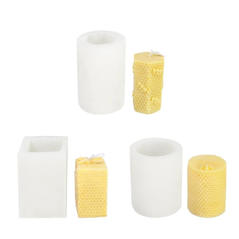 Hexagon Beehive Silicone Molds Honeycomb Candle Molds for Making Beeswax Candles Soaps Lotion Bars Bath Bombs Plaster