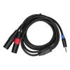 3pin XLR Male Audio Converter Cable Gold Plating Male To Dual XLR Connector  Audio Equipment