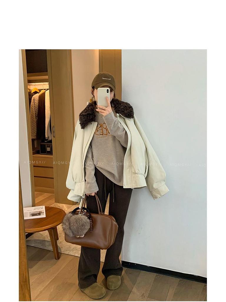 Women's 2025 Winter Round Neck Letter Embroidery Long Sleeve T-Shirt – New Fashionable Loose and Versatile Top