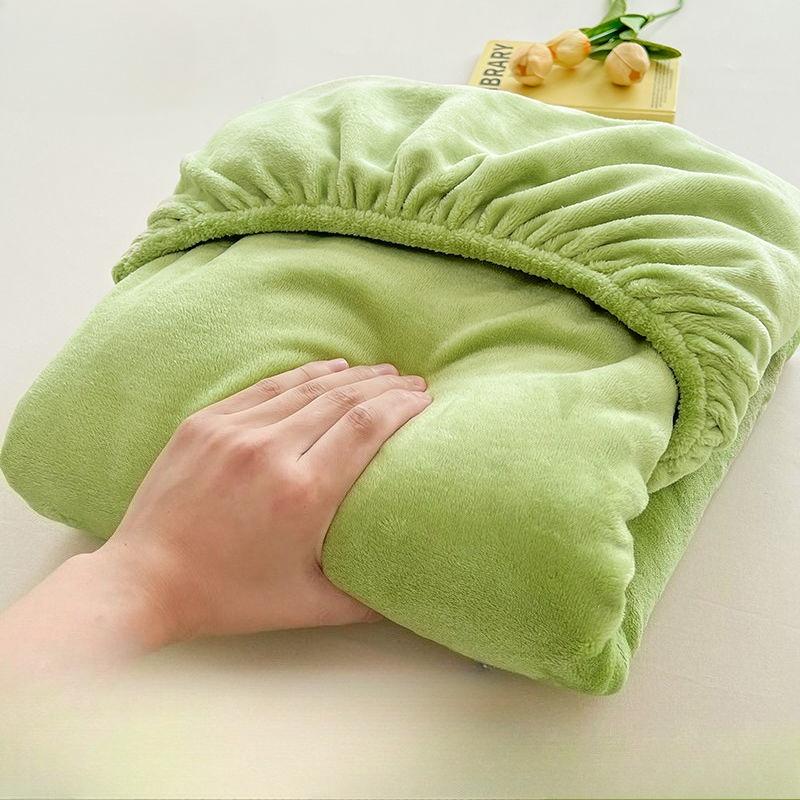Soft Plush Warm Mattress Cover Winter Velvet Material Fitted Sheet Thickened Warm Bed Cover Mattress Protector Multiple Sizes