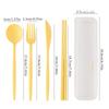 Eco-Friendly Wheat Straw Portable Cutlery Set