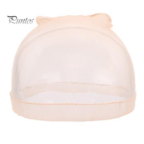 1 Pair Wig Hat Stretchy Invisible Breathable Sheer Natural Nude Ultra-thin Women Lace Front Wig Synthetic Hair Net Stocking