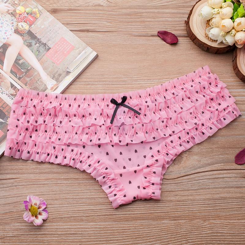 Cute Lace Low Waisted Panties with Mesh and Sexy Women's Panties