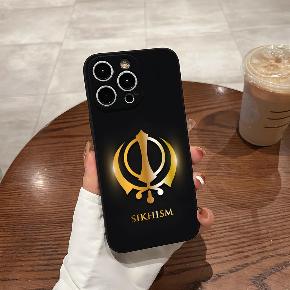 

Sikh Khanda Sikhism SOVEREIGN Phone Case For 17 Pro Max Iphone 14 Pro Max 12 16 15 13 Pro 11 Xr X Xs 8 7 Plus Back Cover iPhone13