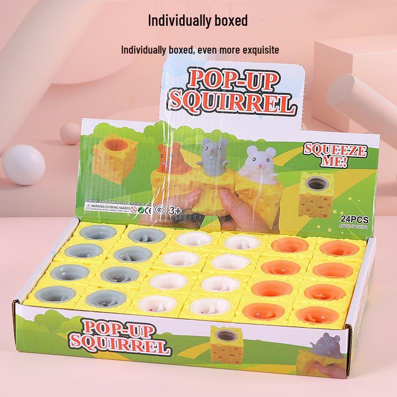 Cheese Mouse Rabbit Stress Relief Squeeze Toy - Douyin Style