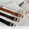 Waist Belt Square Buckle Belt Gold Thin Belt Elegant   Dress Decoration