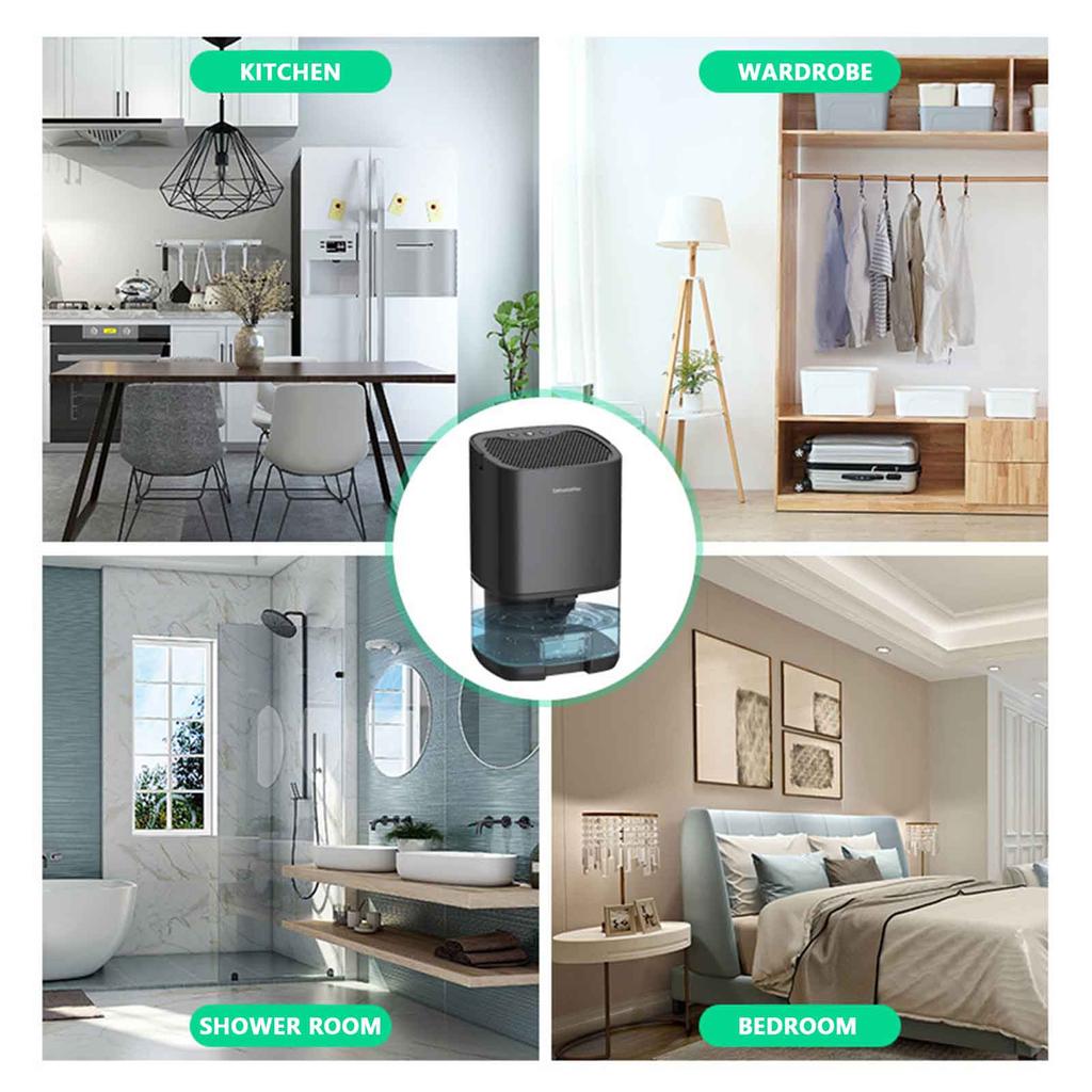 Compact Dehumidifier for Bedroom, Small Portable Dehumidifier for Home,